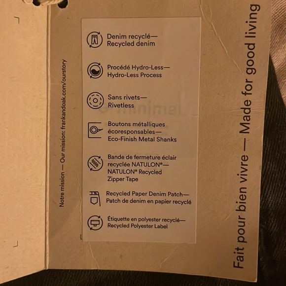 *NWT* Frank and Oak - The Stevie Good Cotton Jean Short - Black - 31 - Picture 6 of 11